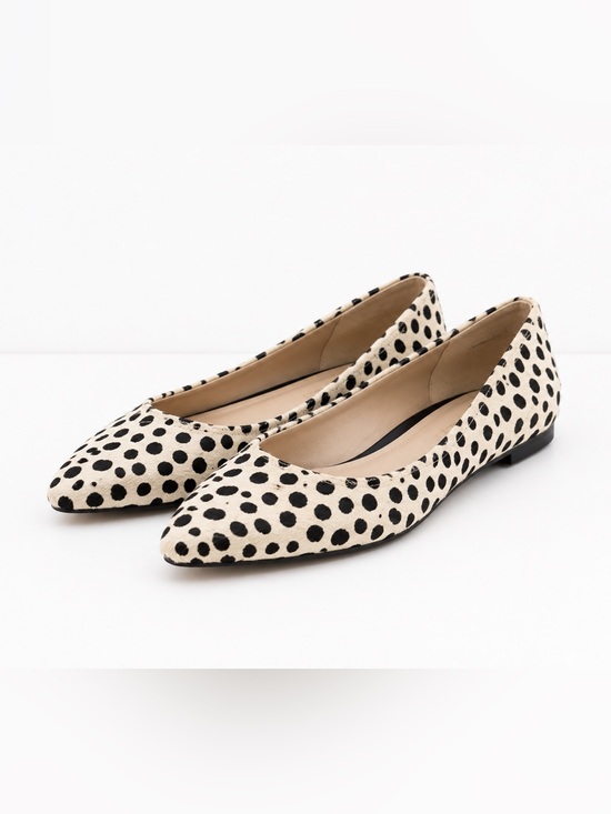 Vionic Shoes - Vionic Lena Spot Calf Hair Pointed Toe Ballet Flats Animal Print Comfort 6 $148